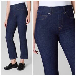 SPANX Shape Raw Indigo Blue Kick Flare Stretch Jeans #20699T Medium Tall